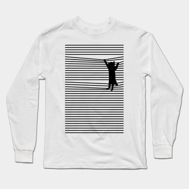 Cat vs Blinds Long Sleeve T-Shirt by Astroman_Joe